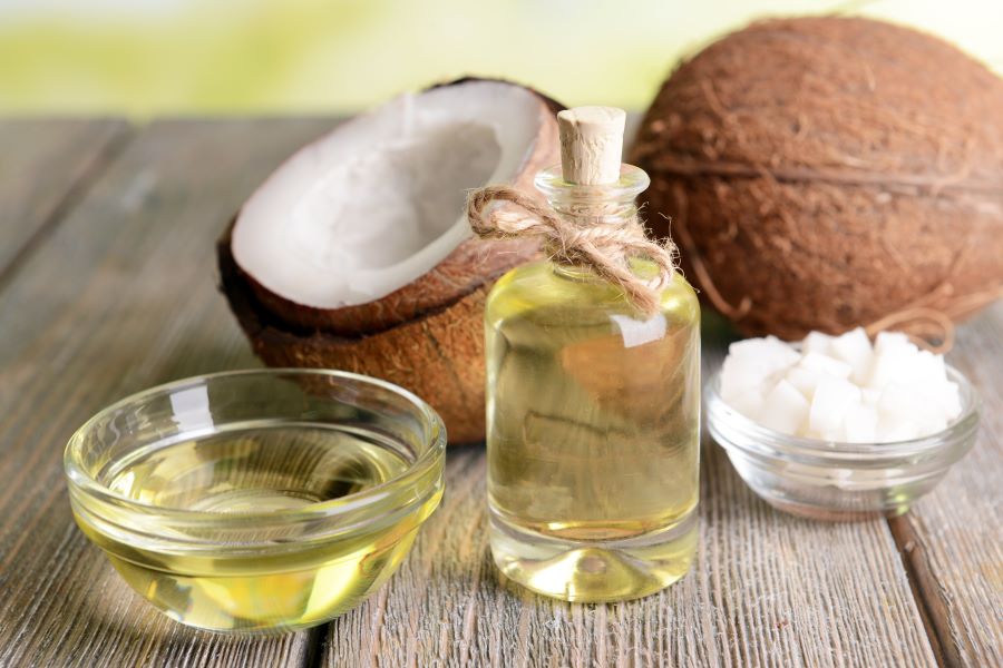 Con aceite de coco